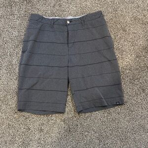 adidas Men's Dark Gray Striped Shorts